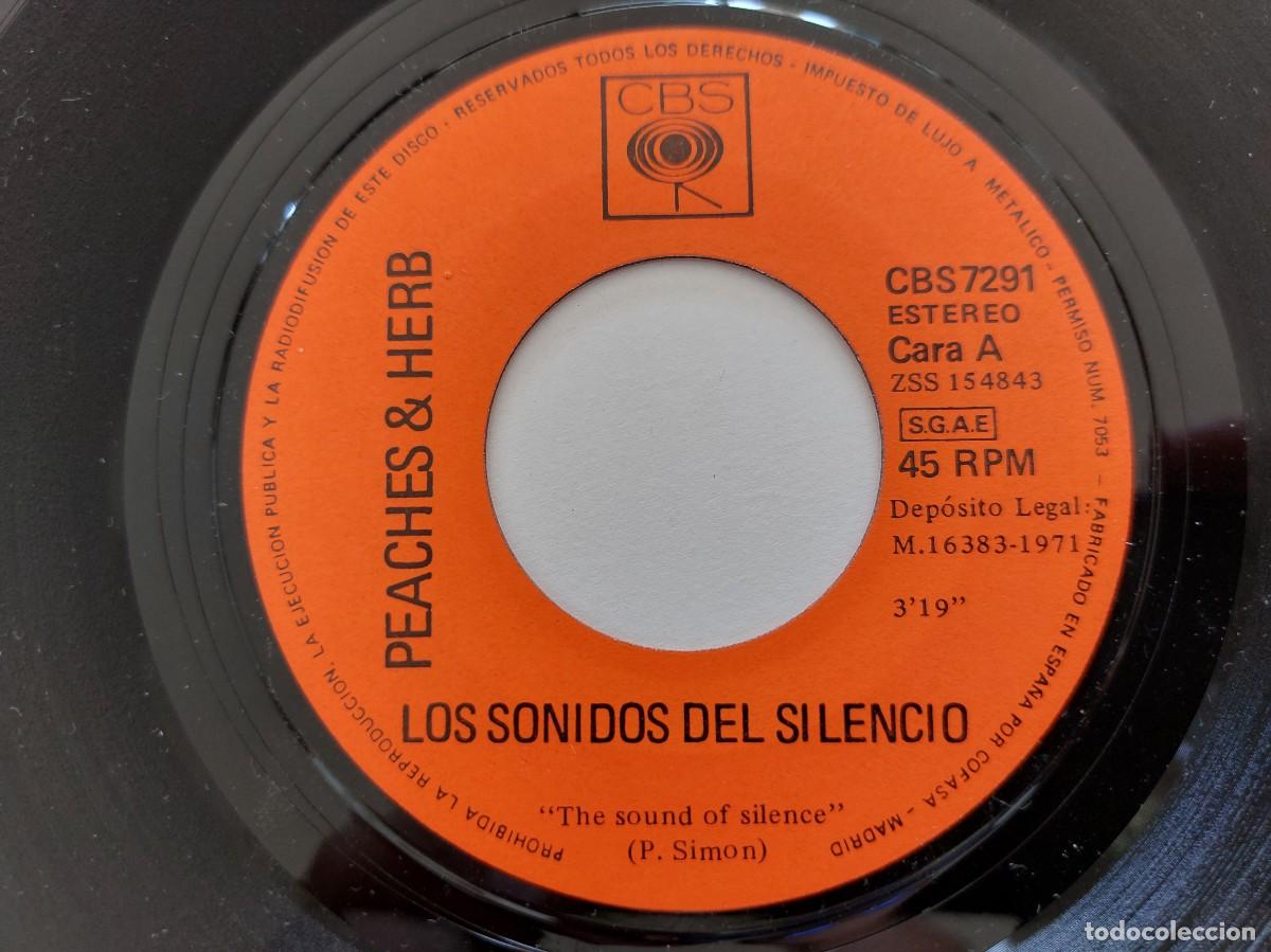 Discos de vinilo: PEACHES & HERB - 45 Spain * MINT * LOS SONIDOS DEL SILENCIO / LOS DOS - Foto 3
