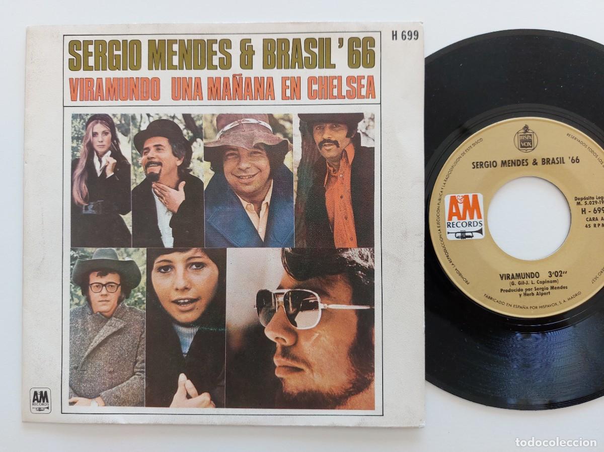 Discos de vinilo: SERGIO MENDES & BRASIL 66 - 45 Spain * MINT * VIRAMUNDO / UNA MA&Ntilde;ANA EN CHELSEA
