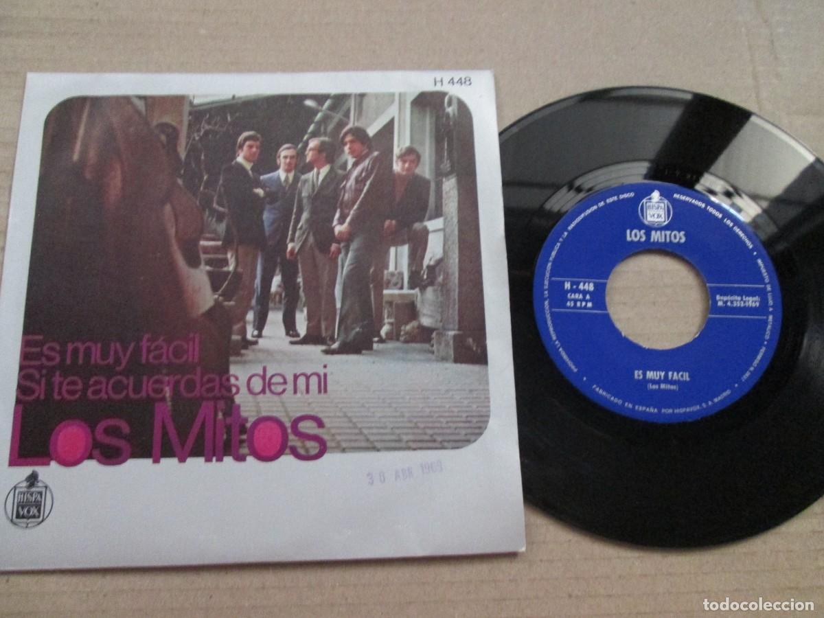Discos de vinilo: LOS MITOS - Es muy F&aacute;cil / Si te acuerdas de m&iacute;. Single ed espa&ntilde;ola 7&rdquo; 1969. Magn&iacute;fico estado VG+/NM