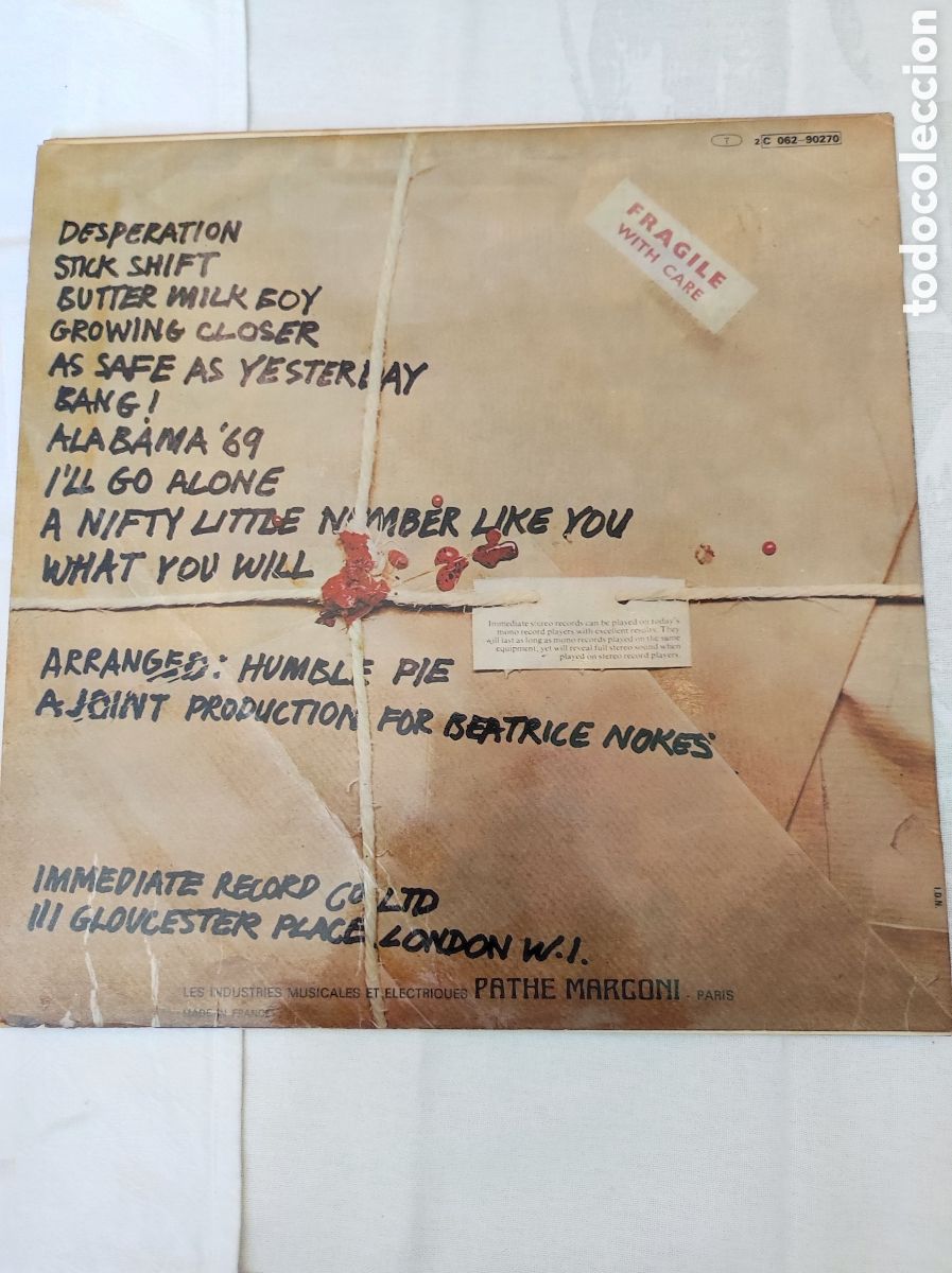 Discos de vinilo: HUMBLE PIE - AS SAFE AS YESTERDAY IS - Foto 2