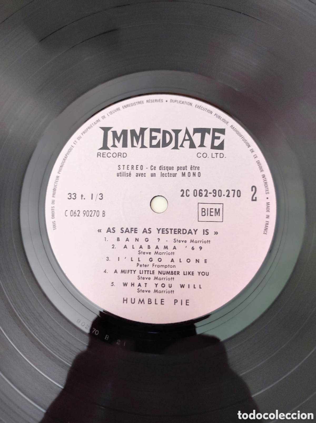 Discos de vinilo: HUMBLE PIE - AS SAFE AS YESTERDAY IS - Foto 4