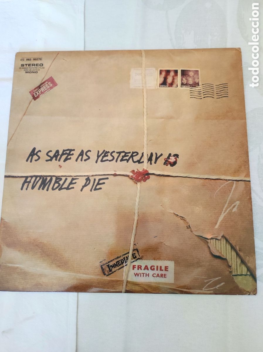 Discos de vinilo: HUMBLE PIE - AS SAFE AS YESTERDAY IS