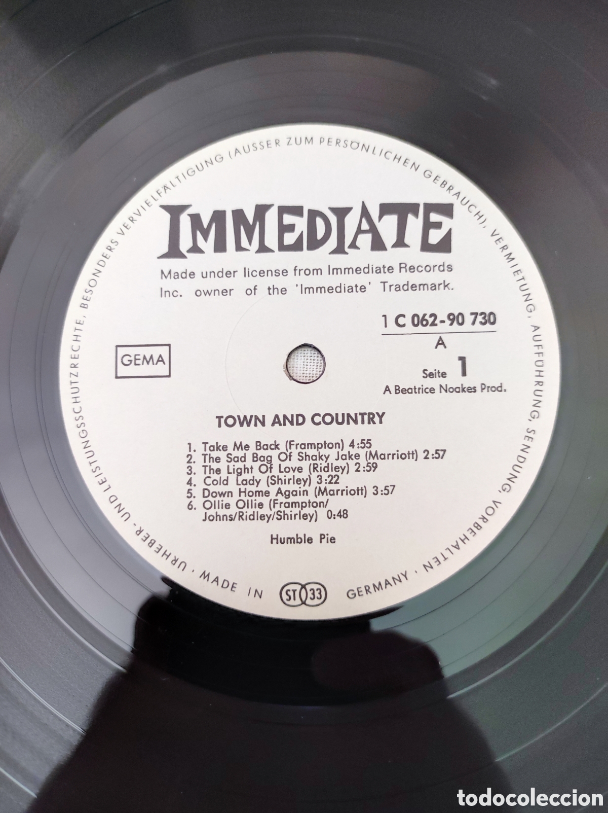 Discos de vinilo: HUMBLE PIE - TOWN AND COUNTRY - Foto 3