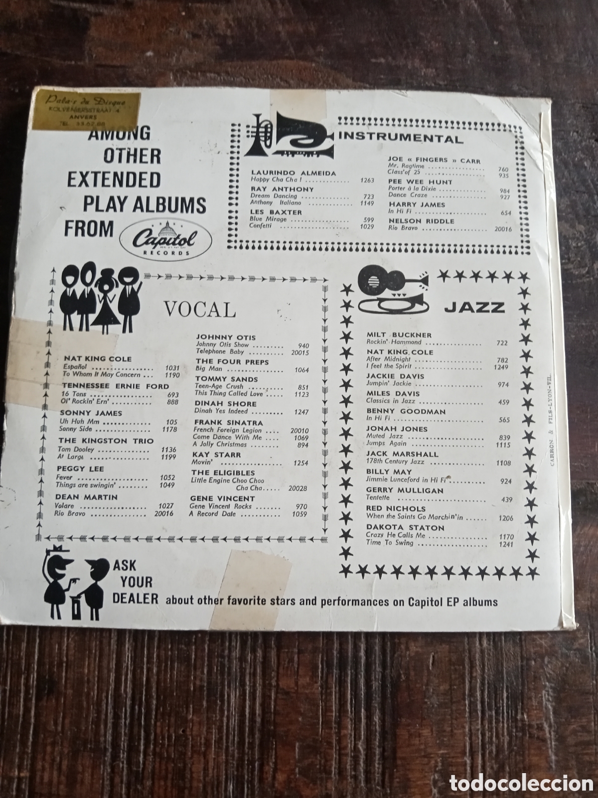 Discos de vinilo: Vinilo Single EP Frank Sinatra 1961 - Foto 2
