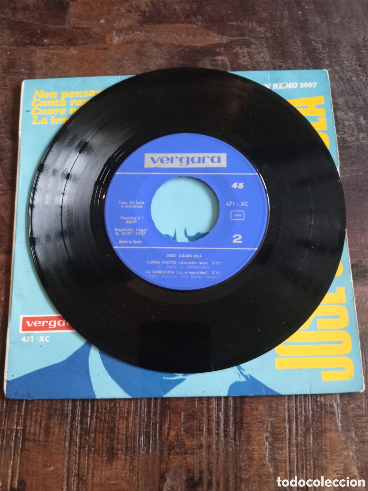 Discos de vinilo: Vinilo Single EP Jos&eacute; Guardiola 1967 - Foto 3