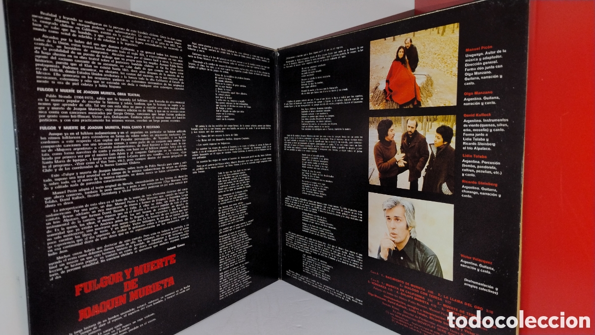 Discos de vinilo: Fulgor y muerte de Joaqu&iacute;n murieta Pablo Neruda LP - Foto 3