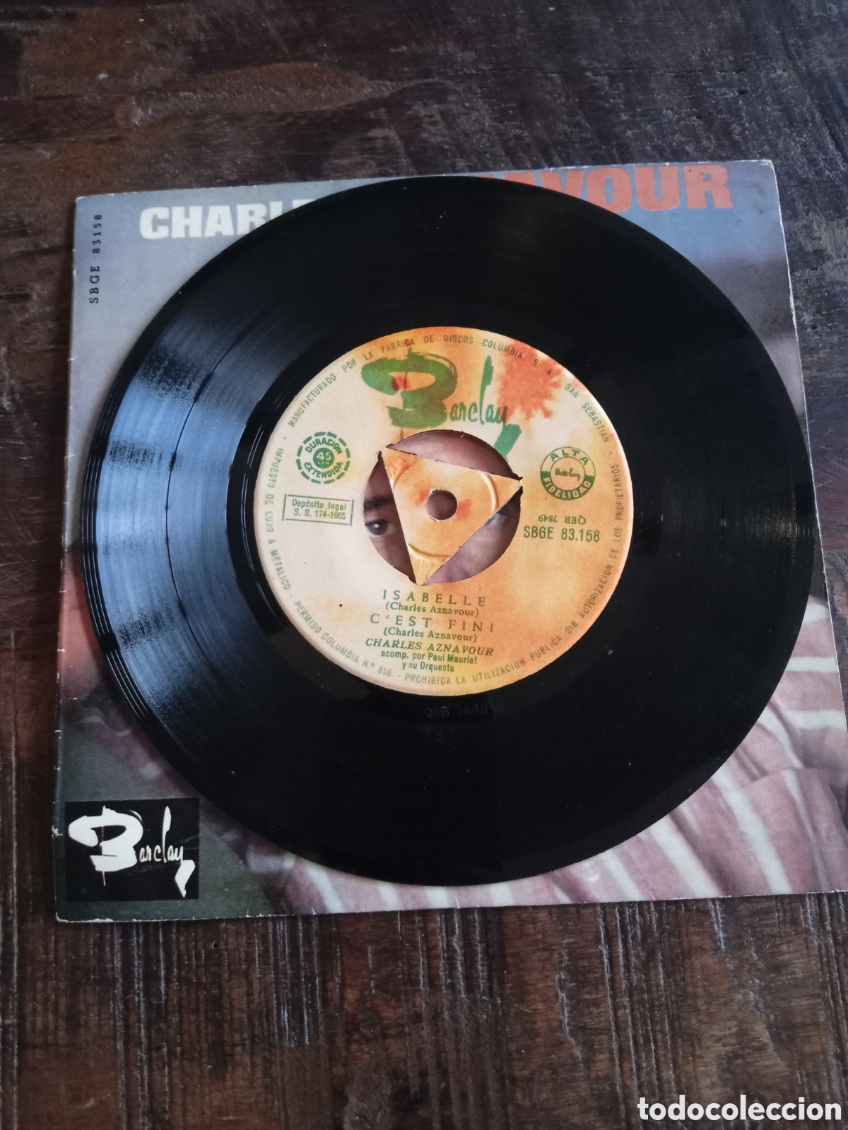 Discos de vinilo: Vinilo Single EP Charles Aznavour 1965 - Foto 3
