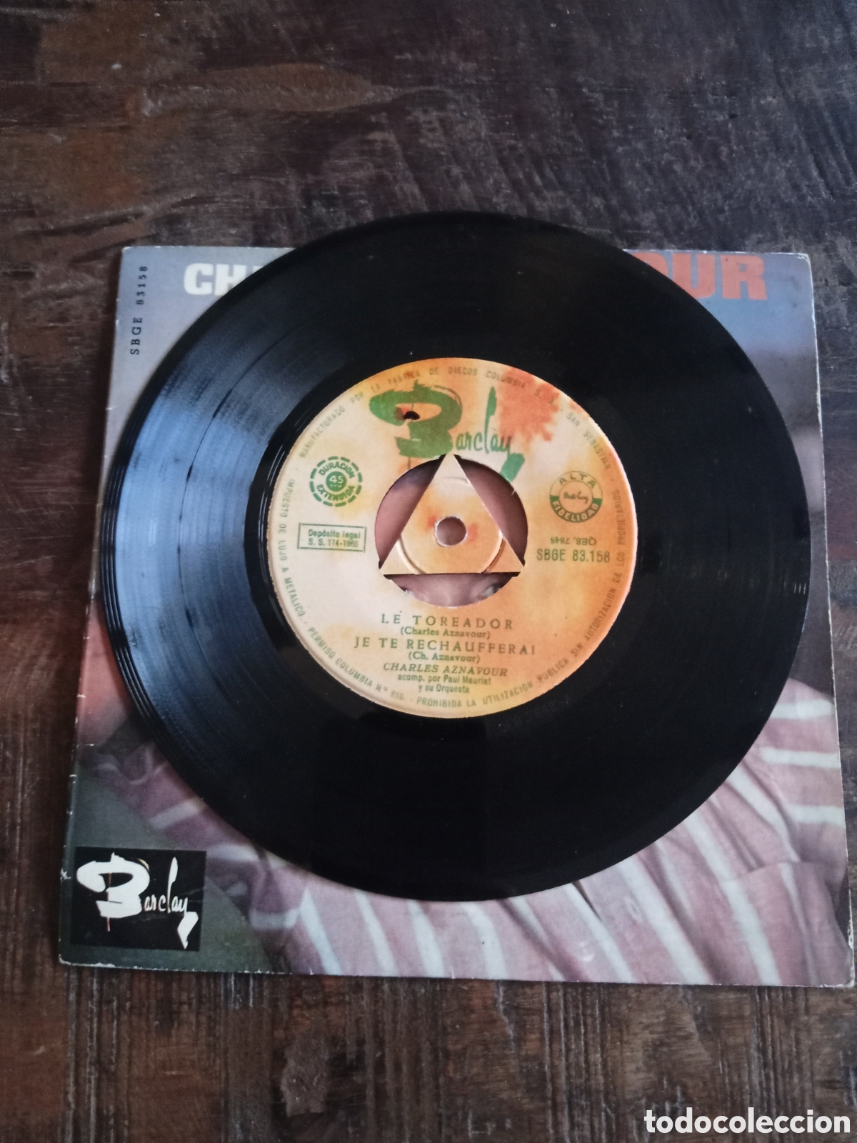 Discos de vinilo: Vinilo Single EP Charles Aznavour 1965 - Foto 4