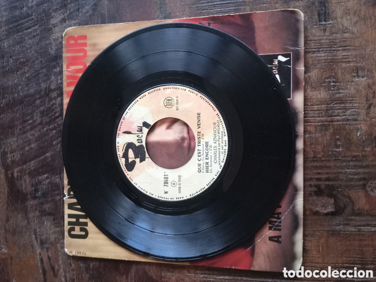 Discos de vinilo: Vinilo Single EP Charles Aznavour 1964 - Foto 3