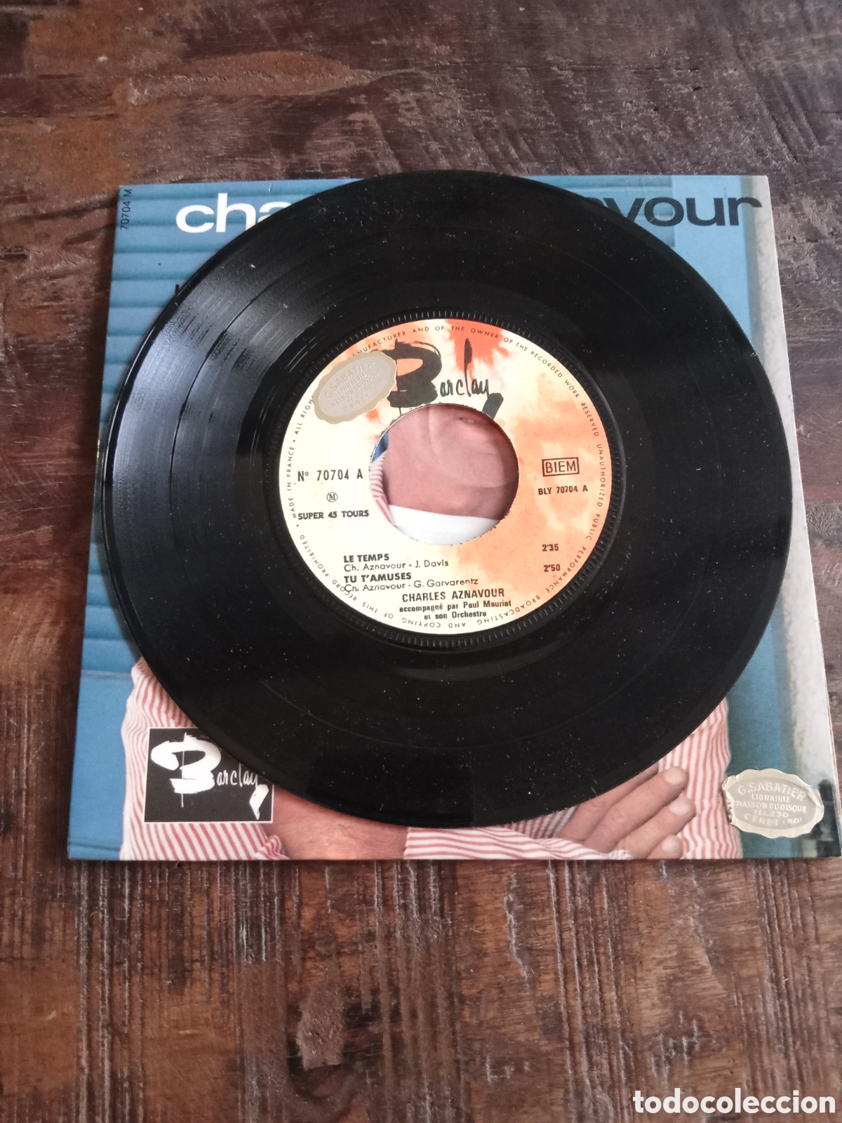 Discos de vinilo: Vinilo Single EP Charles Aznavour 1964 - Foto 3
