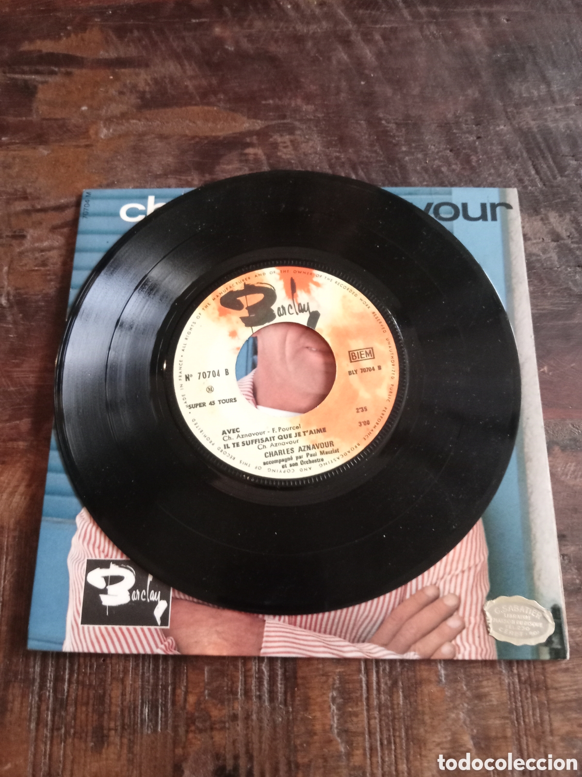Discos de vinilo: Vinilo Single EP Charles Aznavour 1964 - Foto 4