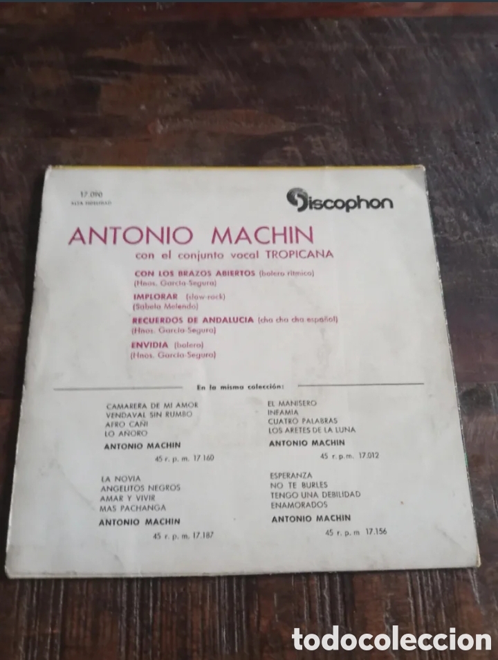 Discos de vinilo: Vinilo Single EP Antonio Mach&iacute;n 1960 - Foto 2