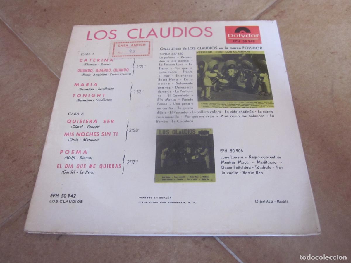Discos de vinilo: LOS CLAUDIOS - CATERINA - POLYDOR 1964 - Foto 2