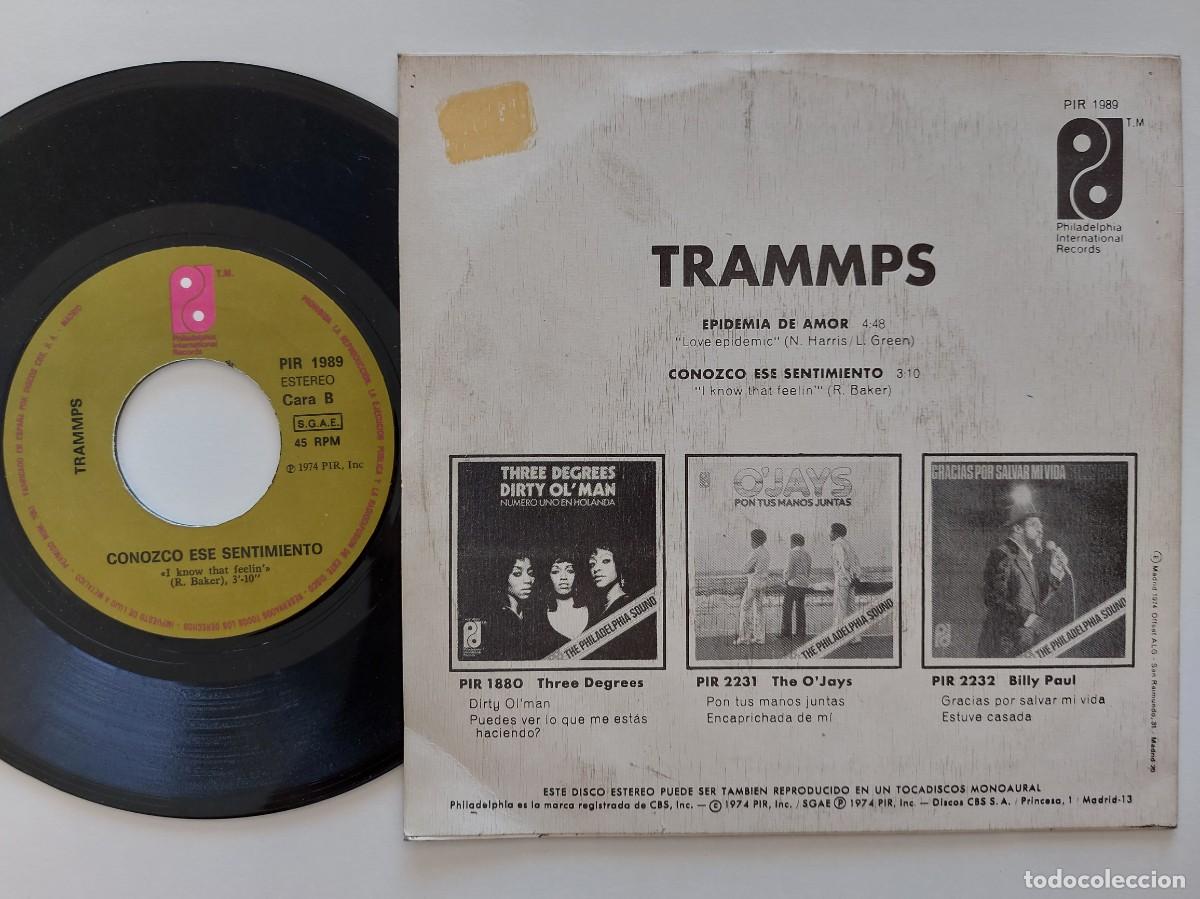 Discos de vinilo: TRAMMPS - 45 Spain * MINT * EPIDEMIA DE AMOR - Foto 2