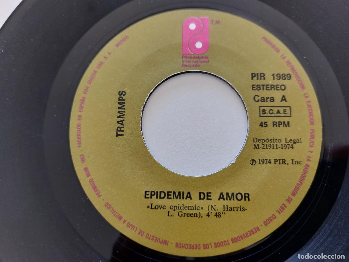 Discos de vinilo: TRAMMPS - 45 Spain * MINT * EPIDEMIA DE AMOR - Foto 3