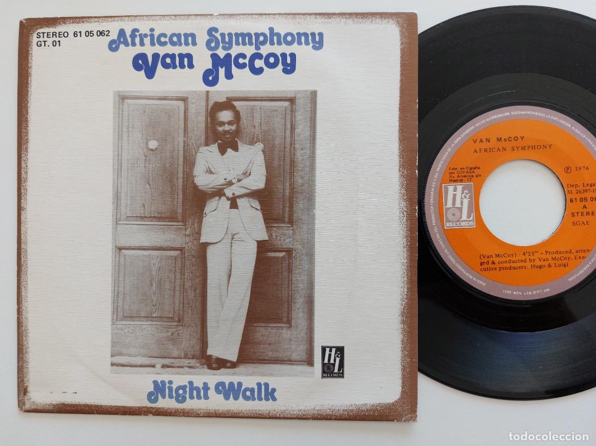 Discos de vinilo: VAN McCOY - 45 Spain * MINT * AFRICAN SYMPHONY / NIGHT WALK - Foto 1