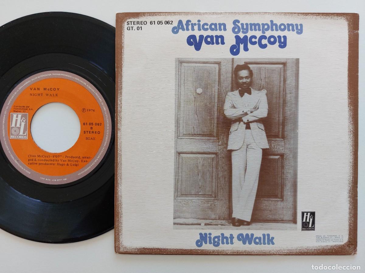 Discos de vinilo: VAN McCOY - 45 Spain * MINT * AFRICAN SYMPHONY / NIGHT WALK - Foto 2