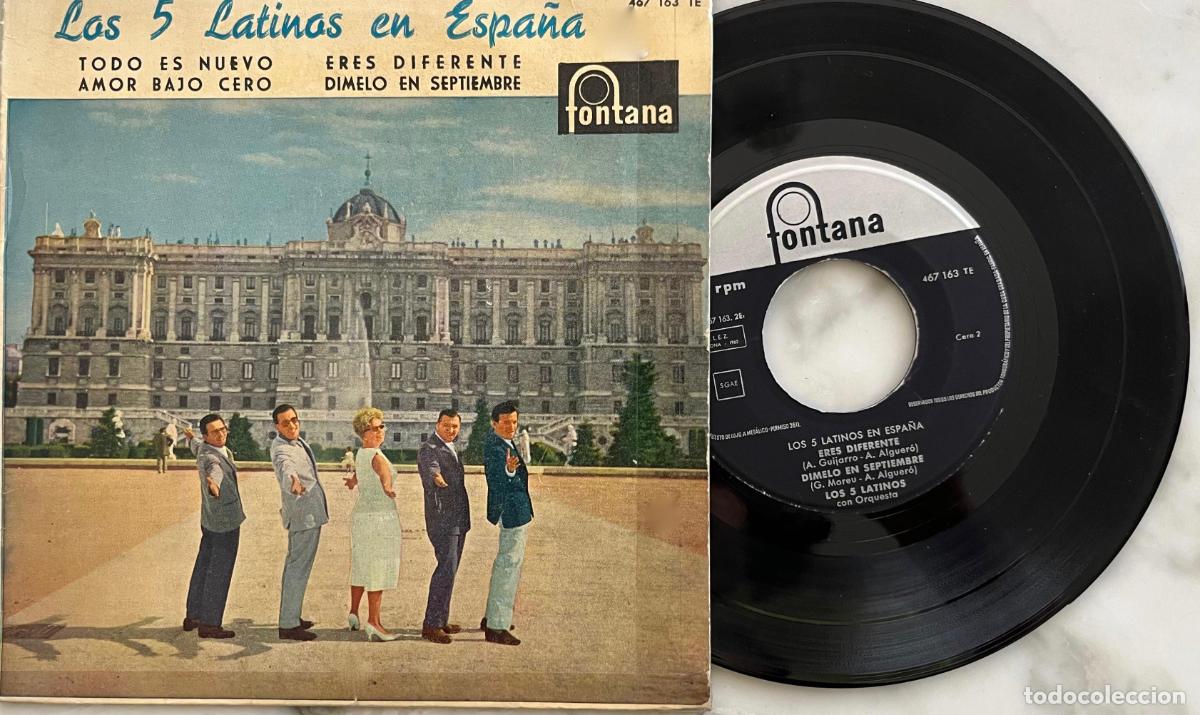 Discos de vinilo: LOS 5 LATINOS. EN ESPA&Ntilde;A. TODO ES NUEVO + 3 TEMAS. EP ORIGINAL ESPA&Ntilde;A 1960