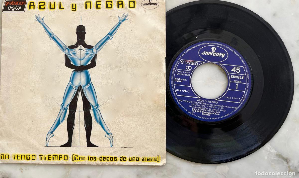 Discos de vinilo: AZUL Y NEGRO. NO TENGO TIEMPO / FANTASIA DE PIRATAS. SINGLE ORIGINAL ESPA&Ntilde;A 1983