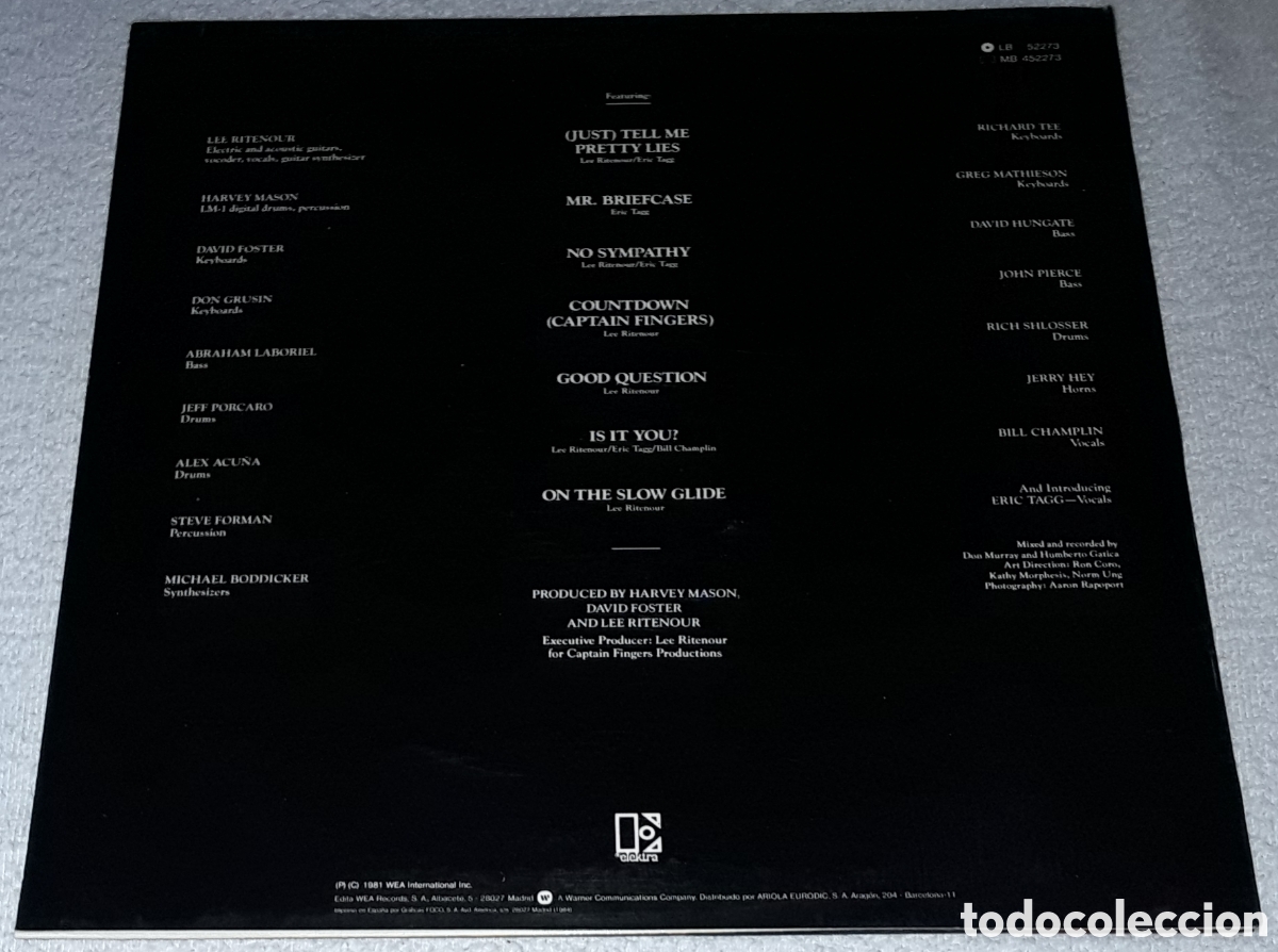 Discos de vinilo: LP - LEE RITENOUR - RIT - Foto 2
