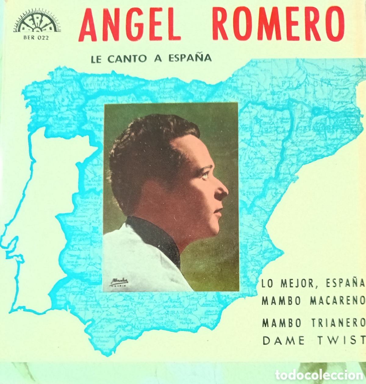 Discos de vinilo: &Aacute;ngel Romero Ep sello Berta editado en Espa&ntilde;a a&ntilde;o 1966.