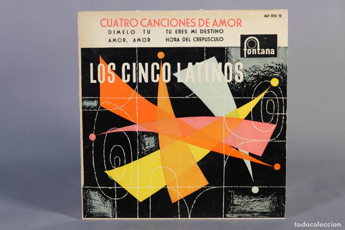 Vinyl records: Disco Vinilo Single - LOS CINCO LATINOS - Dimelo tu, tu eres mi destino, amor, amor...