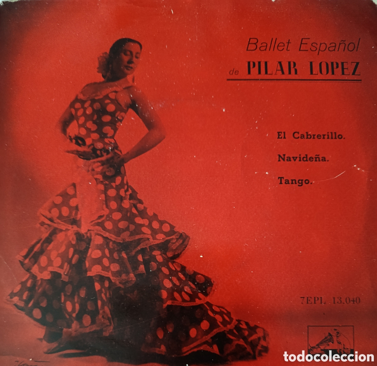 Discos de vinilo: Pilar L&oacute;pez Ep sello La voz de su amo editado en Espa&ntilde;a a&ntilde;o 1958.