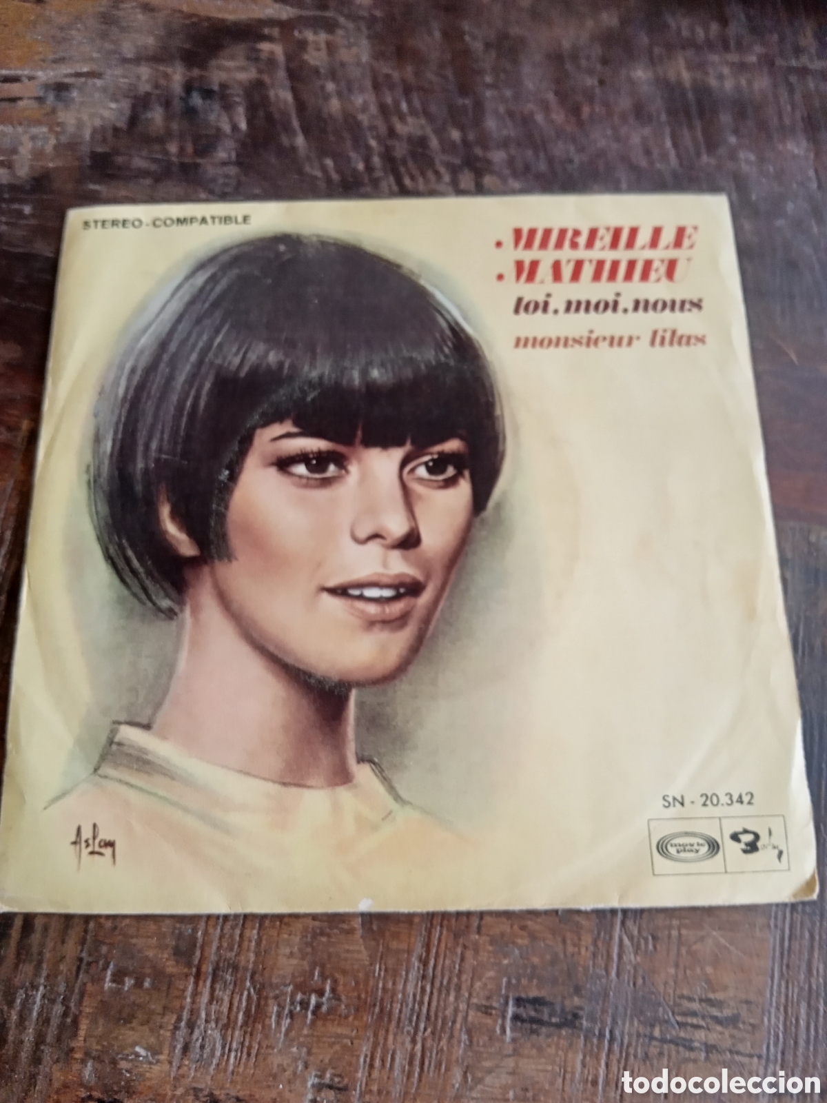 Discos de vinilo: Vinilo Single EP Mireille Mathie 1970