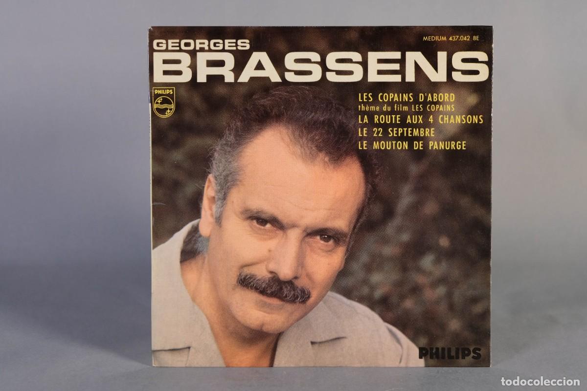Discos de vinilo: Disco Vinilo Single - Georges Brassens &ndash; Les Copains D'abord