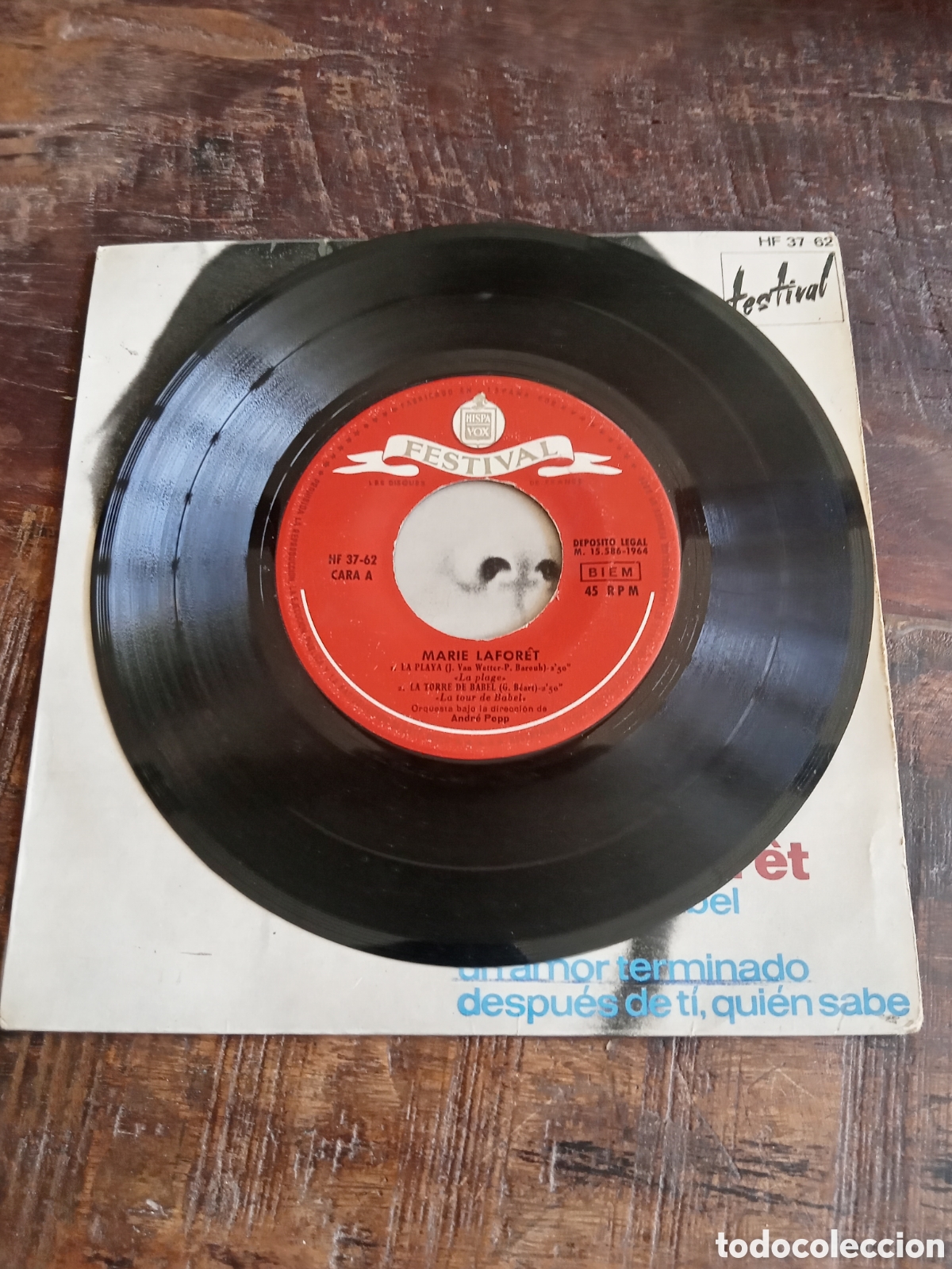 Discos de vinilo: Vinilo Single EP Marie Laforet 1964 - Foto 3