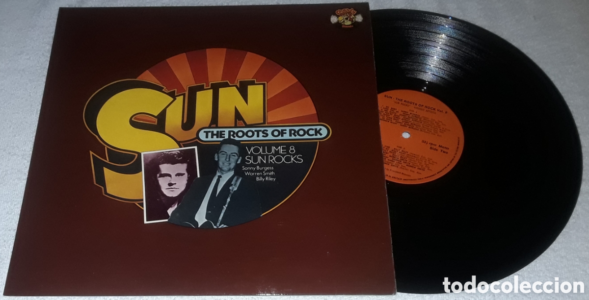 Discos de vinilo: LP- SONNY BURGESS / WARREN SMITH / BILLY RILEY - THE ROOTS OF ROCK VOL. 8 - MADE IN UK 1977