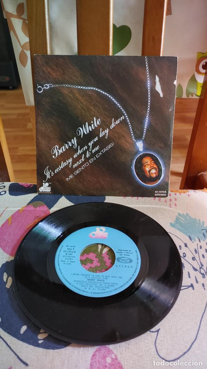 Discos de vinilo: BARRY WHITE-SINGLE ES &Eacute;XTASIS CUANDO TE ACUESTAS A MI LADO