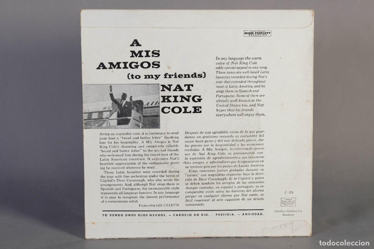 Discos de vinilo: Disco Vinilo Single - Nat King Cole &ndash; A Mis Amigos - Foto 2