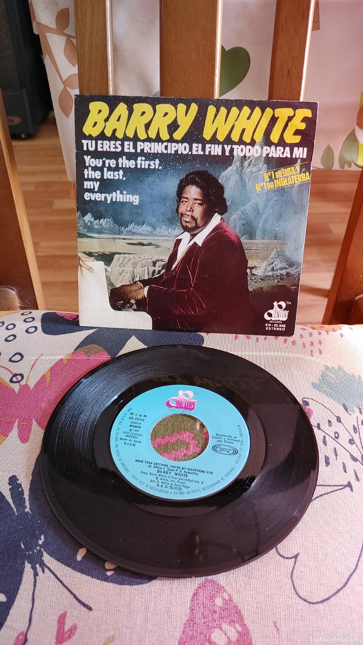 Discos de vinilo: BARRY WHITE-SINGLE YOU`RE THE FIRST THE LAST MY EVERYTHING