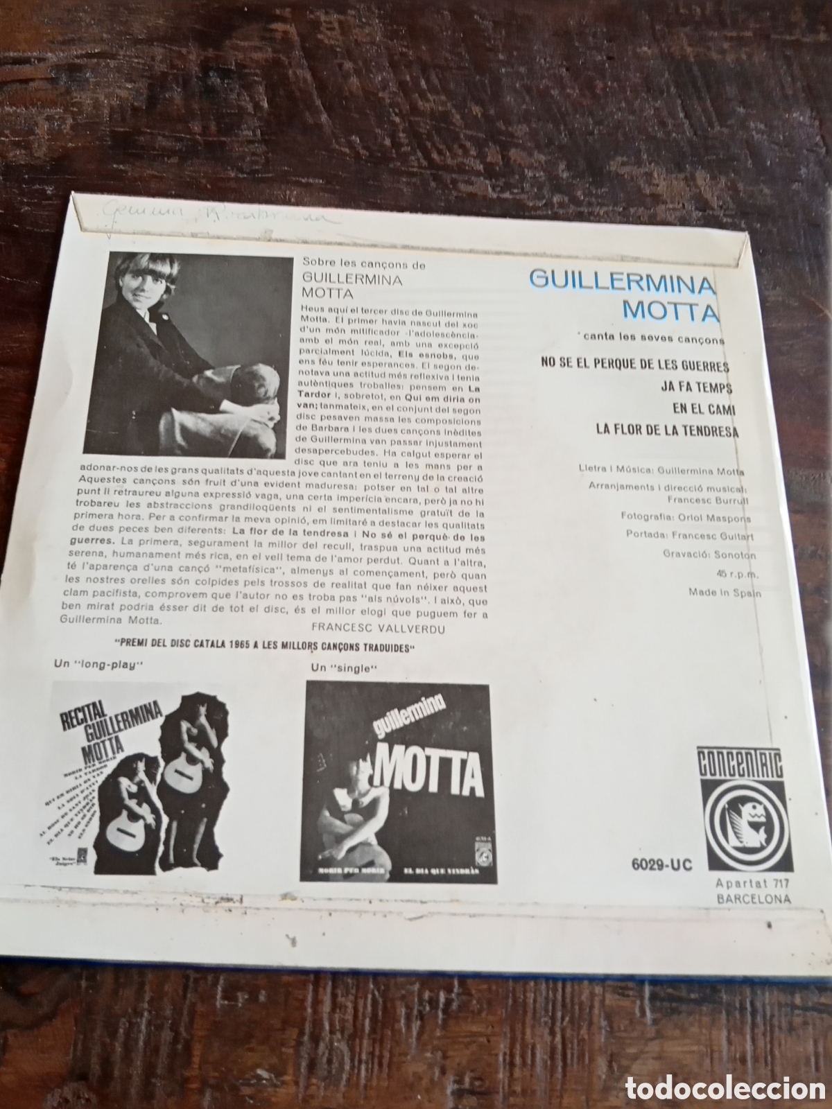 Discos de vinilo: Vinilo Single EP Guillermina Motta 1966 - Foto 2