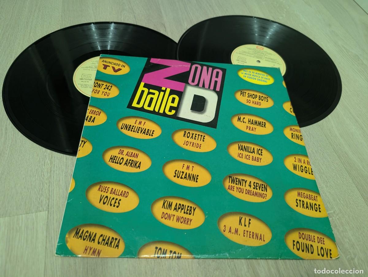 Discos de vinilo: ZONA DE BAILE - VOLUMEN 1 ..2 LP`S - DE EMI .. 23 GRANDES TEMAS DEROXETTE, PET SHOP BOYS , KLF. ETC