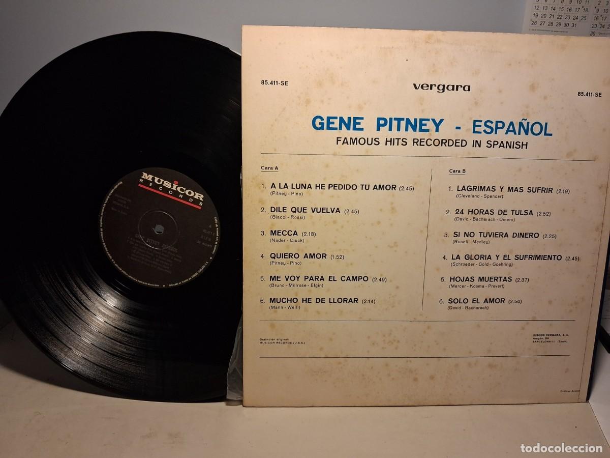 Discos de vinilo: LP GENE PITNEY CANTA EN ESPA&Ntilde;OL - Foto 2