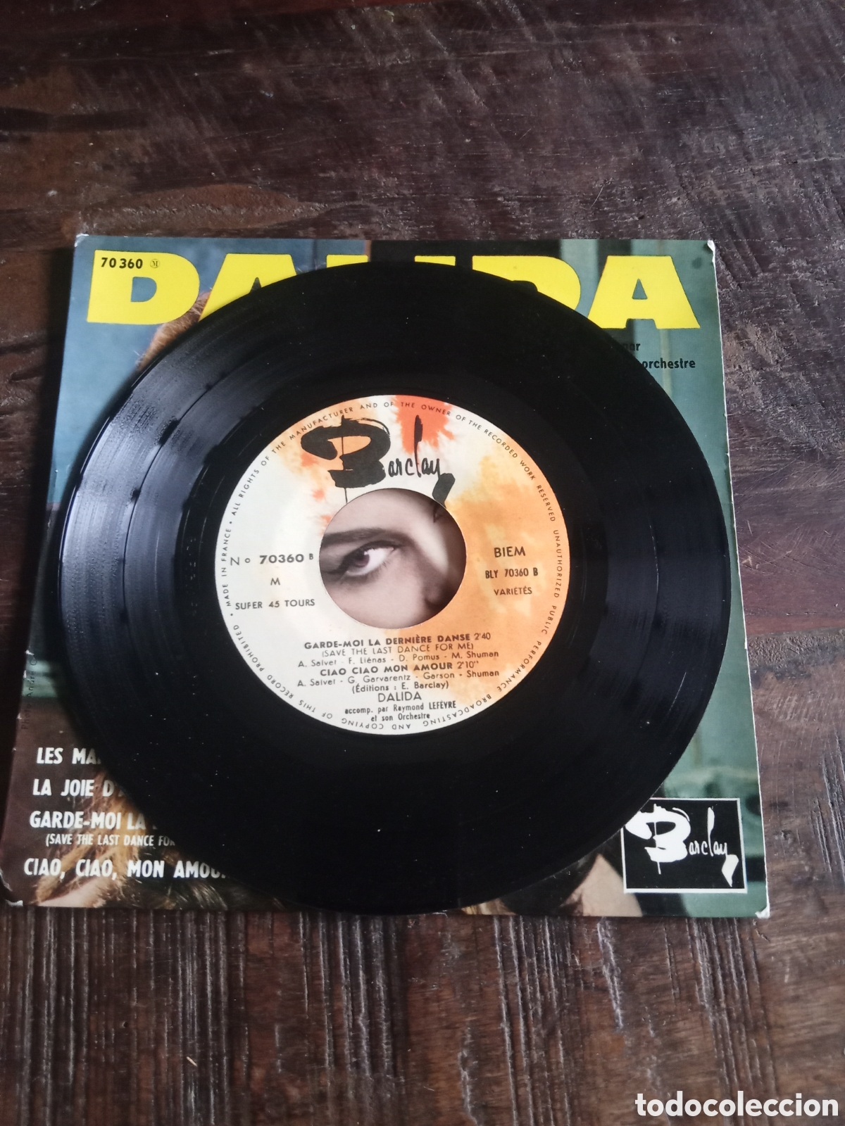 Discos de vinilo: Vinilo Single EP Dalida 1961 - Foto 3
