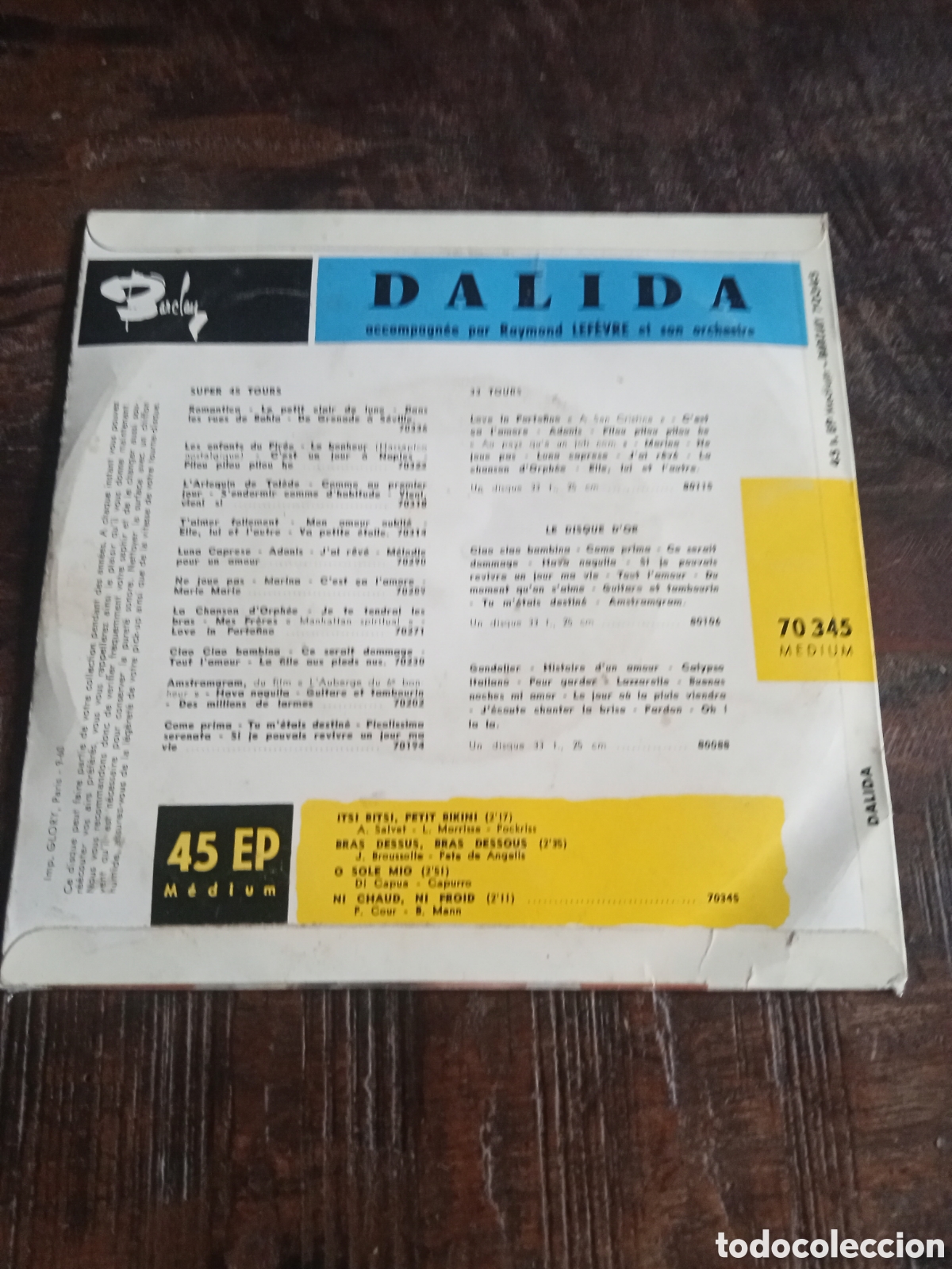 Discos de vinilo: Vinilo Single EP Dalida 1960 - Foto 2
