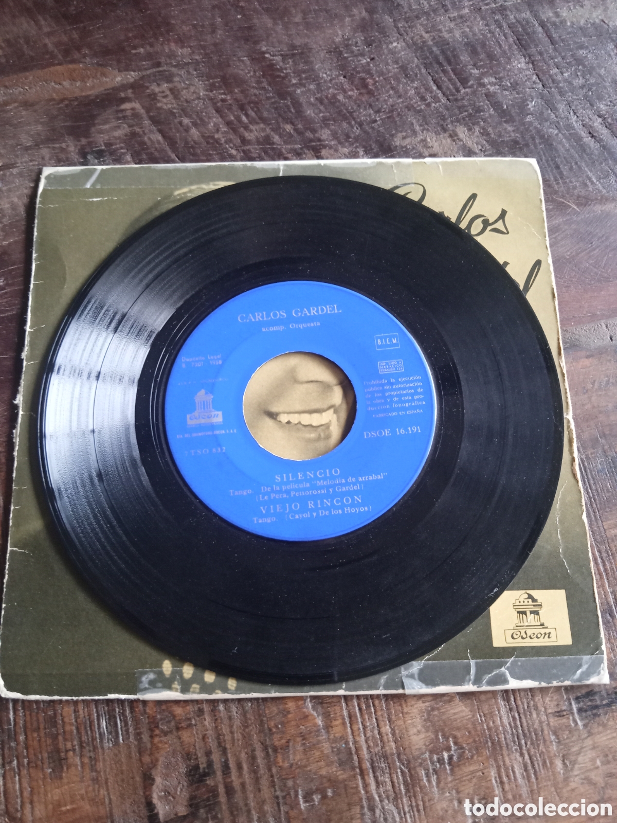 Discos de vinilo: Vinilo Single EP Carlos Gardel 1958 - Foto 3
