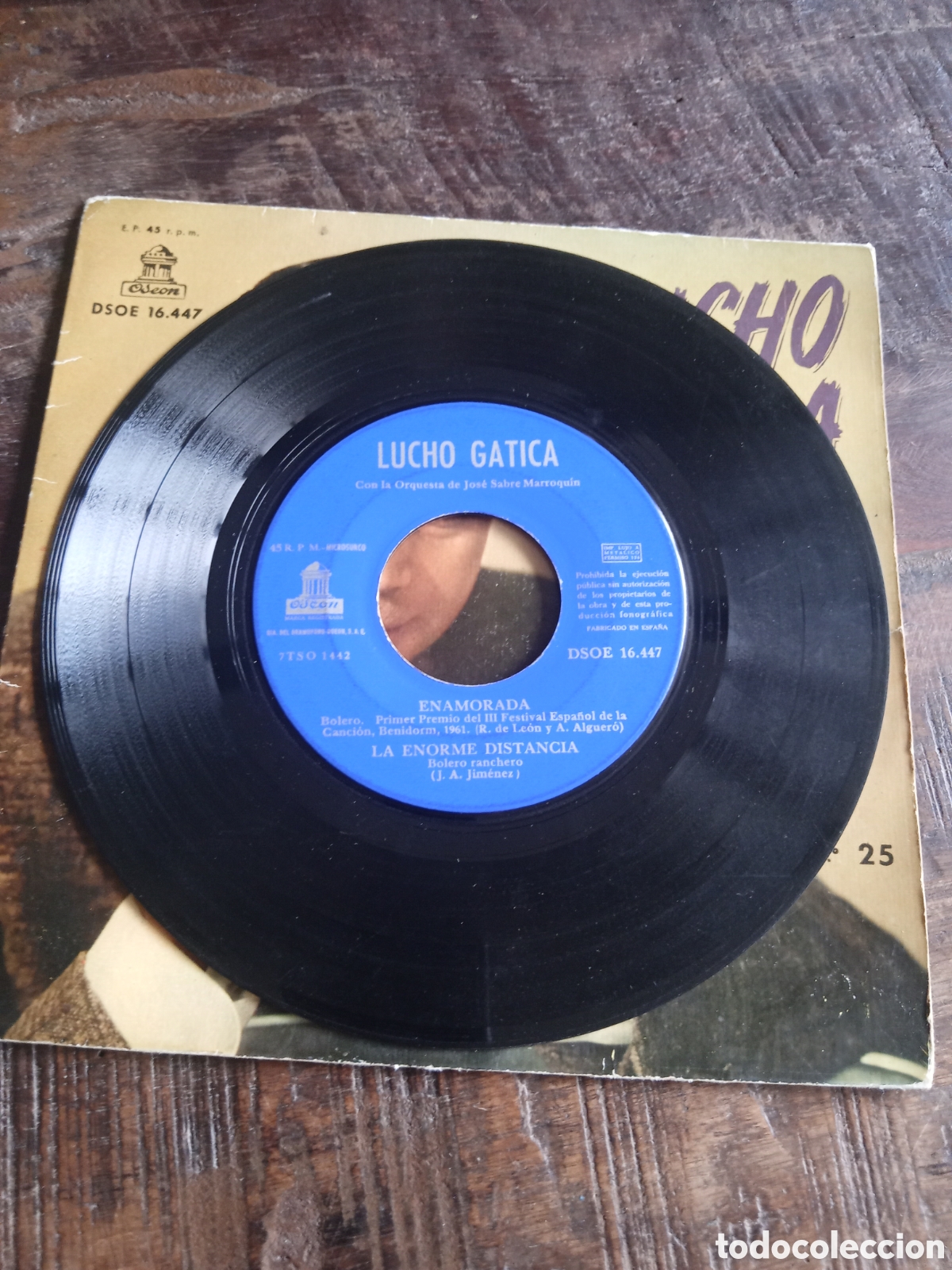 Discos de vinilo: Vinilo Single EP Lucho Gatica 1961 - Foto 2