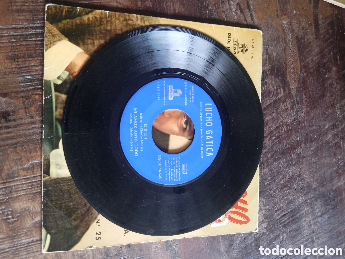 Discos de vinilo: Vinilo Single EP Lucho Gatica 1961 - Foto 3