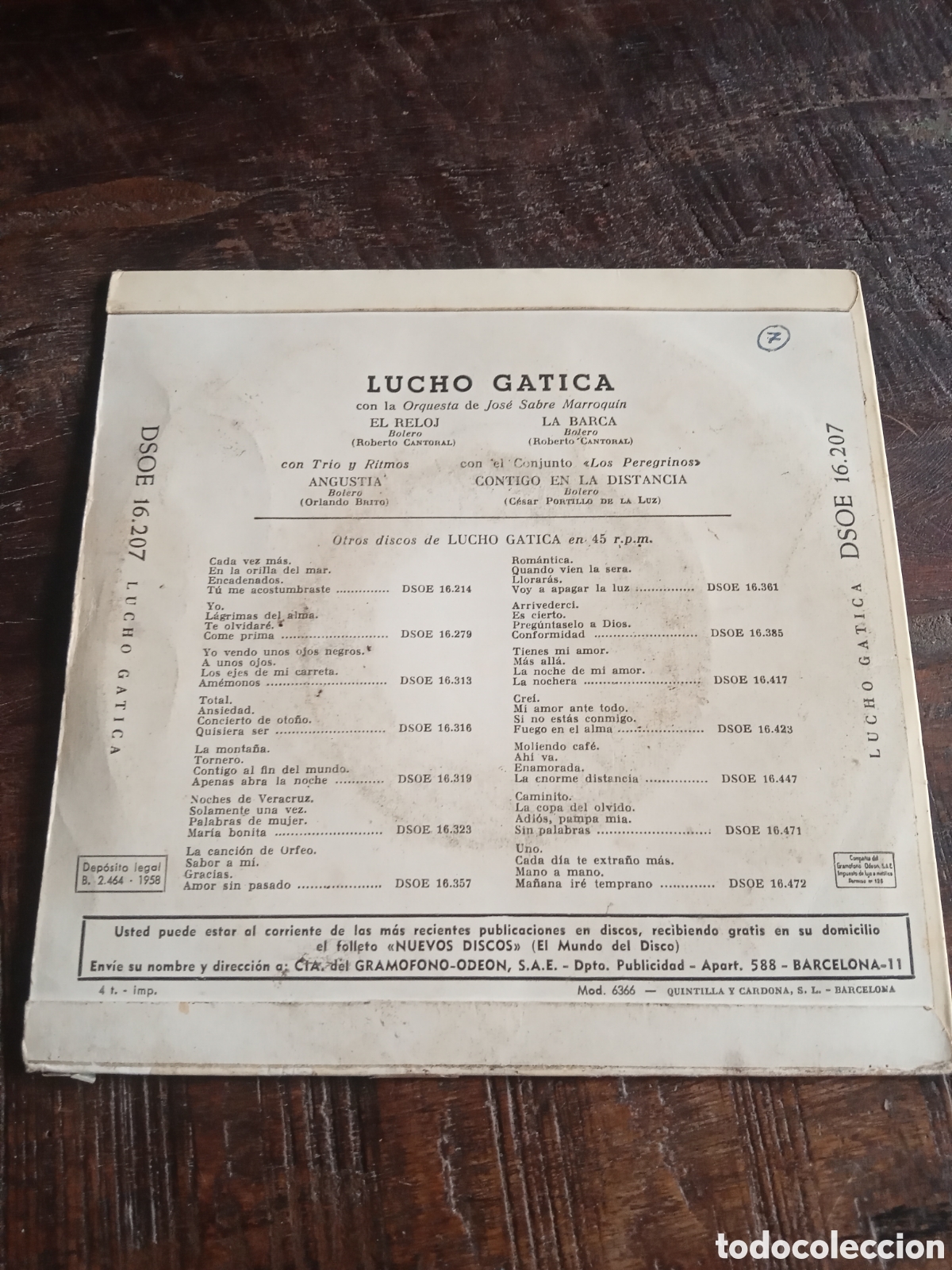 Discos de vinilo: Vinilo Single EP Lucho Gatica 1958 - Foto 4