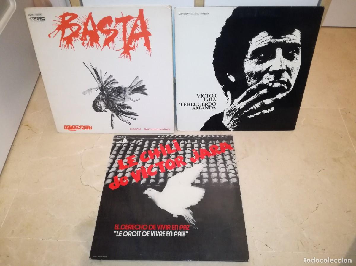 Discos de vinilo: LOTE DE 3 LPs ORIGINALES DE VICTOR JARA Y QUILAPAYUN