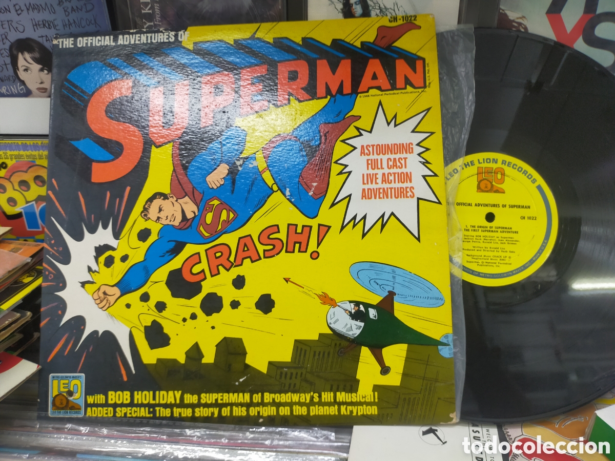 Discos de vinilo: The official aventures of Superman LP u.s.a. 1966