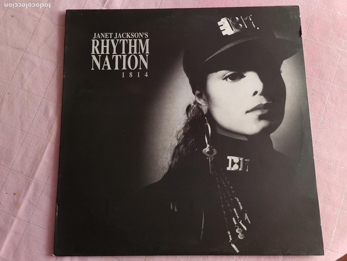 Discos de vinilo: Janet Jackson &ndash; Rhythm Nation 1814 ed espa&ntilde;ola 1989 contiene el encarte
