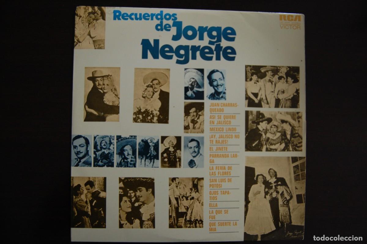 Discos de vinilo: JORGE NEGRETE RECUERDOS LP - Foto 1