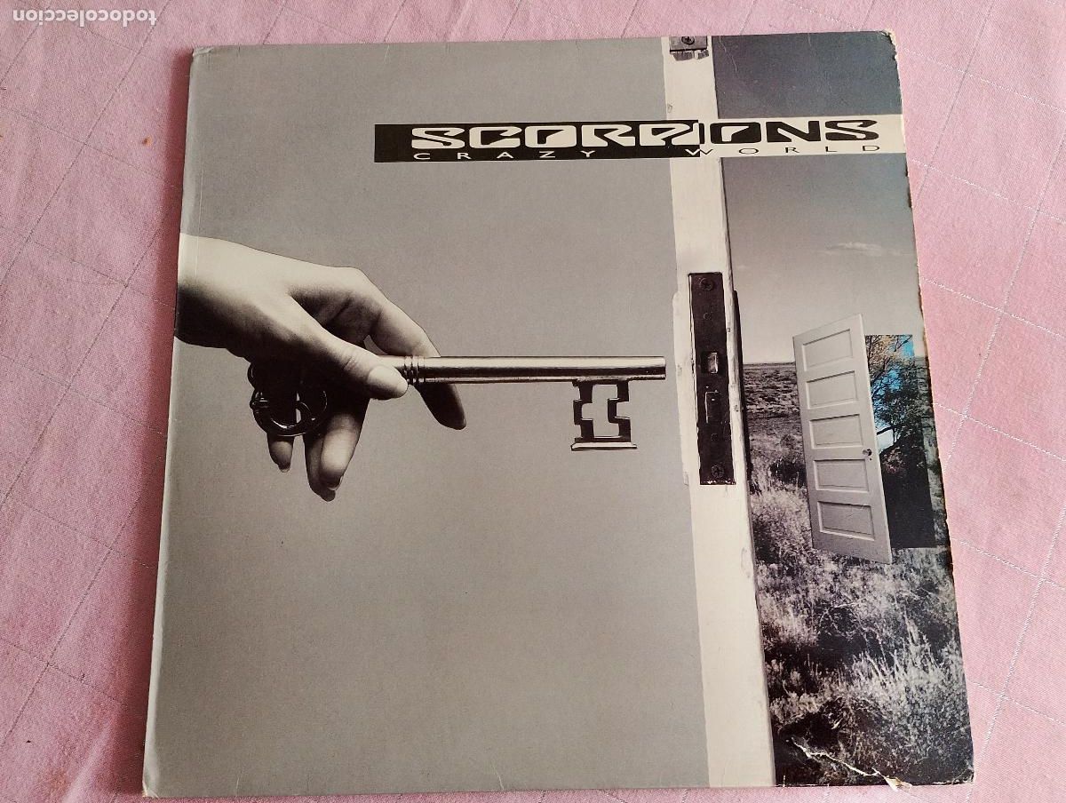 Discos de vinilo: Scorpions &ndash; Crazy World, ed espa&ntilde;ola, 1990 contiene el encarte