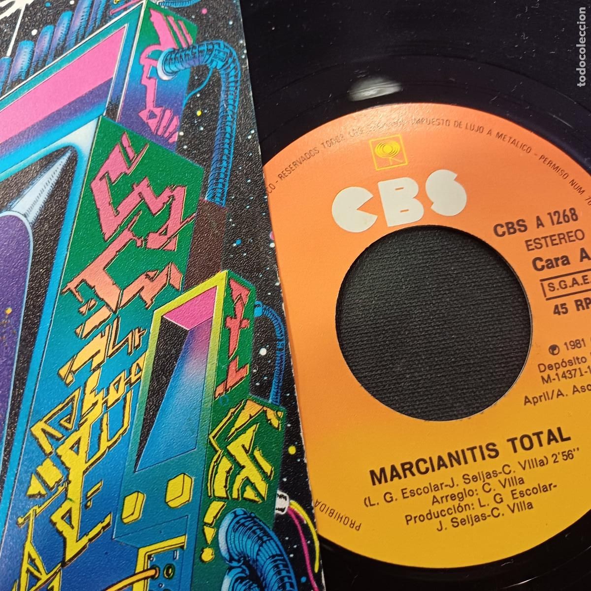 Discos de vinilo: LOS COLEGAS/MARCIANITIS TOTAL/SINGLE. - Foto 2