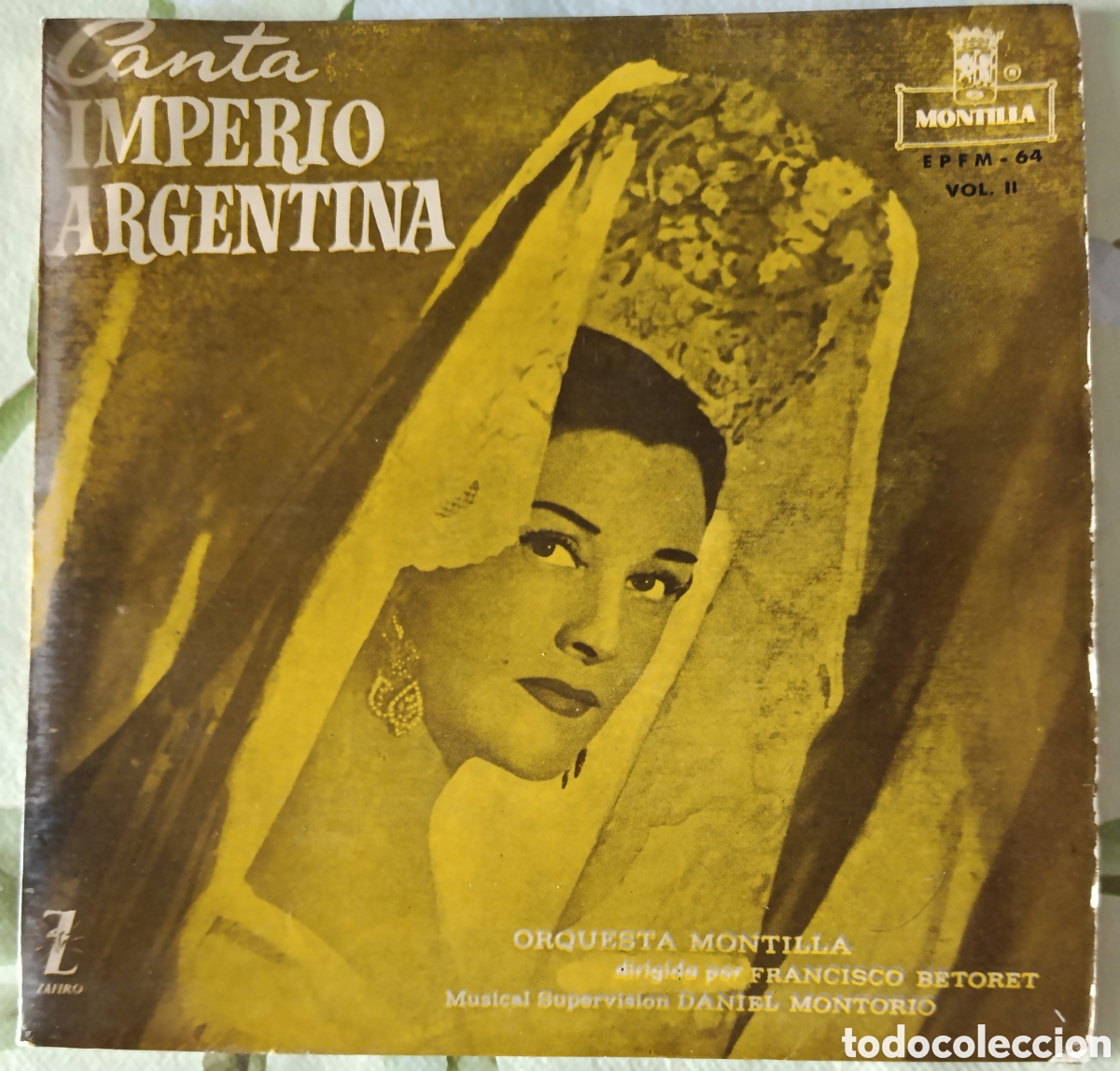 Discos de vinilo: Imperio Argentina vol.2 Ep sello Montilla-Zafiro editado en Espa&ntilde;a a&ntilde;o 1958.